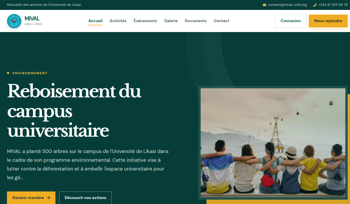 Capture du site MIVAL UNILI